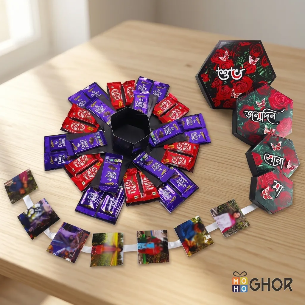 Choloate 4 layers mega box ,gift for her , valentine gift