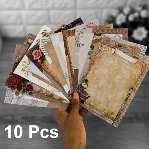 10 Pieces Aesthetic Cute Love Letter Paper (A5) with Envelope | Romantic Love Letter Writing Paper