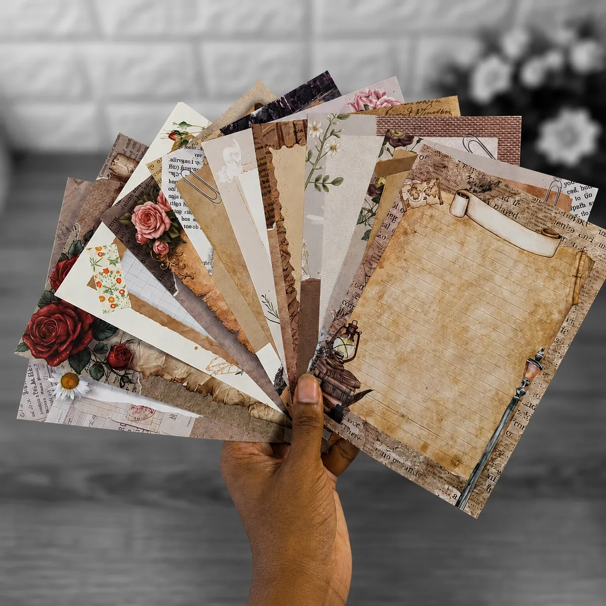 16 Pieces Aesthetic Cute Love Letter Paper (A5) with Envelope | Romantic Love Letter Writing Paper | Premium vintage Letter Paper - Image 7