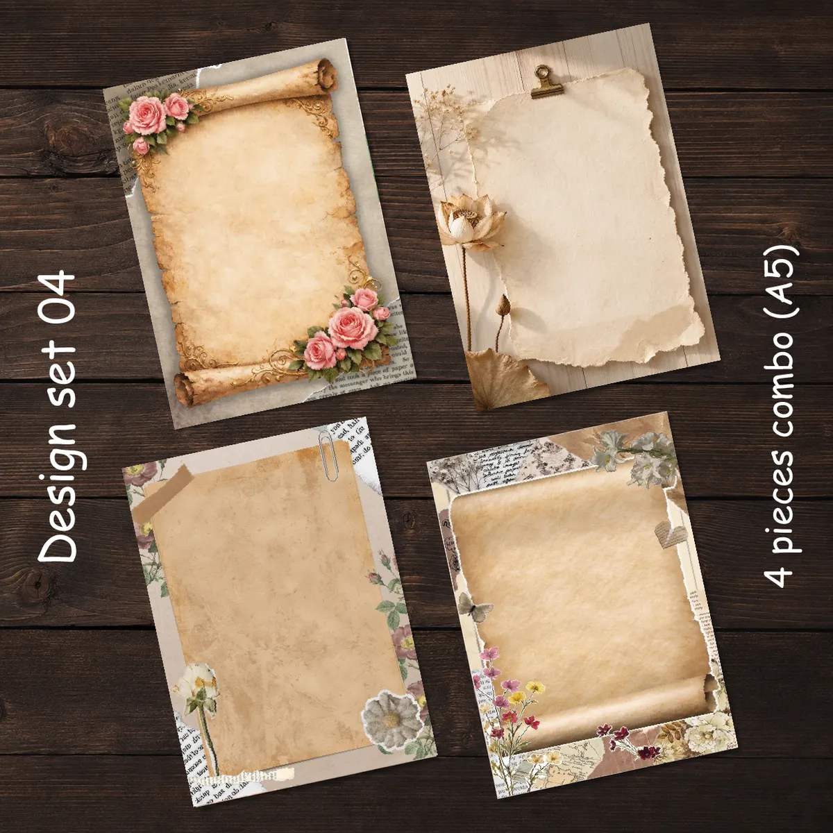 Aesthetic Cute Love Letter Paper 4 pieces combo ( A5 ) - Image 6